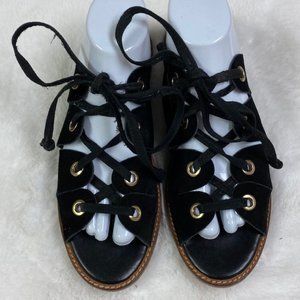 Urban Outfitters Gladiator Lace‎ Up Suede Sandals, size EU 39